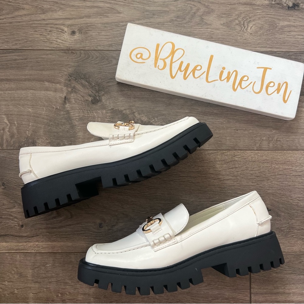 Open Edit Heather Platform Bit Loafers NWOT